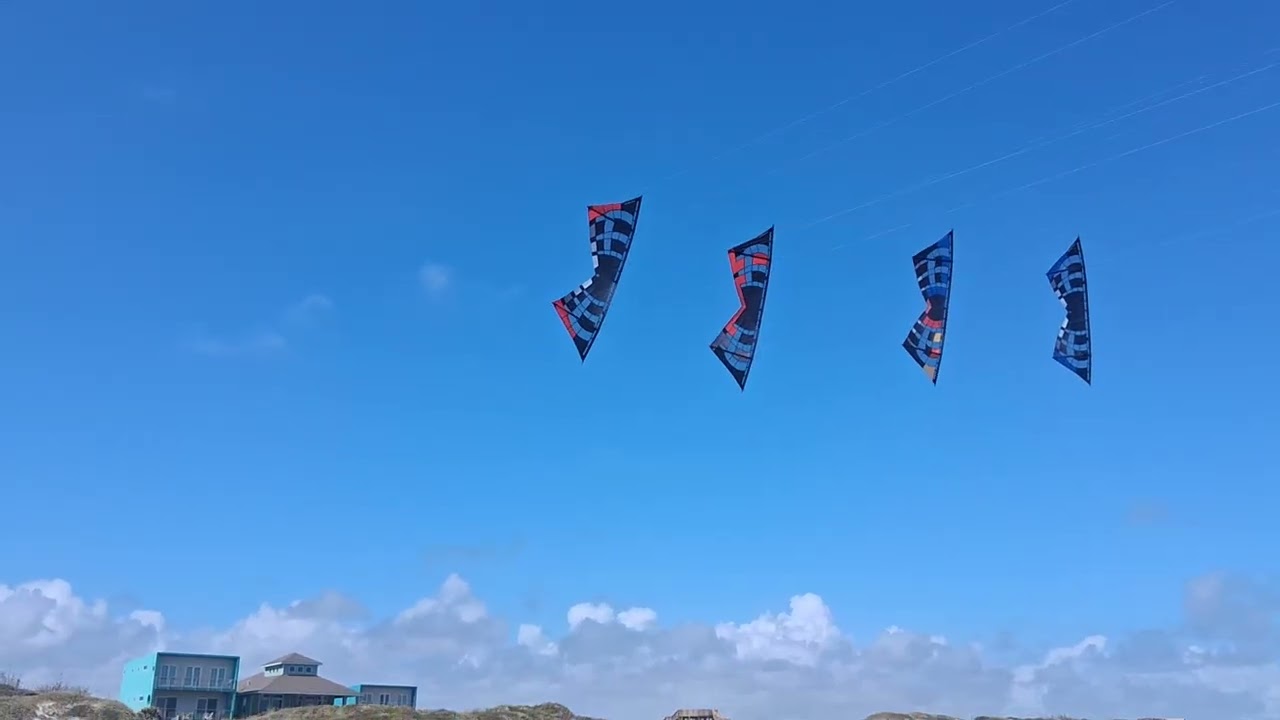 Team KiteLife flying the Fruit of the Loom maneuver at the Port A Fall Kite Festival